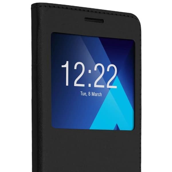 Fönsterfodral Skal till Samsung Galaxy A3 2017 - Svart - Fullständigt skydd