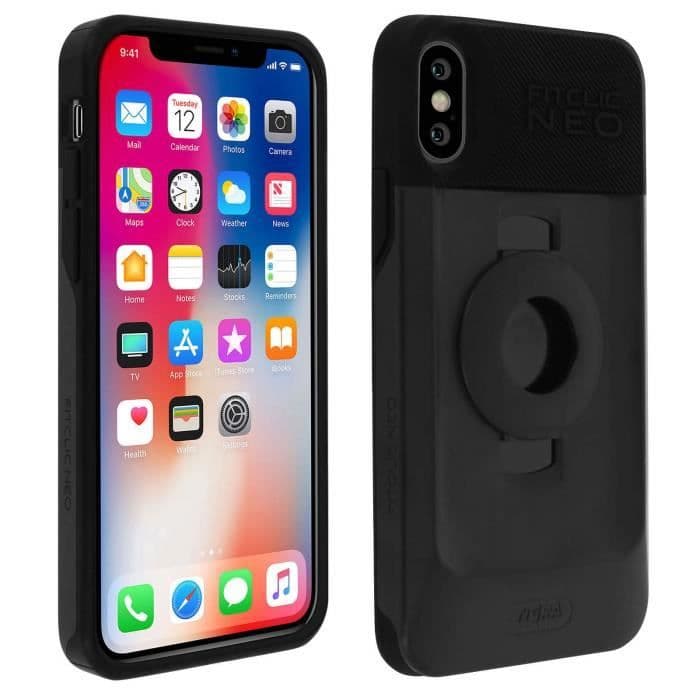 Fitclic Neo Tigra Magnetisk och Mekanisk Halvstyv iPhone XS Max Fodral Svart