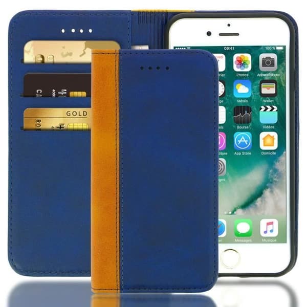 Höna iPhone 7 och 8 - AVIZAR - Fodral Folio - Ekoskinn - Kortfack - Stöd funktion