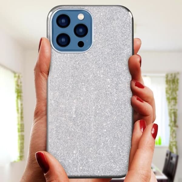 Skyddande skal - Silikon - iPhone 13 Pro Max - Glittrande - Stötsäker - Genomskinlig