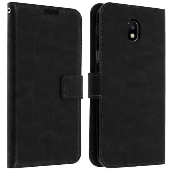 Folio Wallet Case - AVIZAR - Galaxy J7 2017 - Vintage Ekoleder - Video Stöd - Hel Skydd
