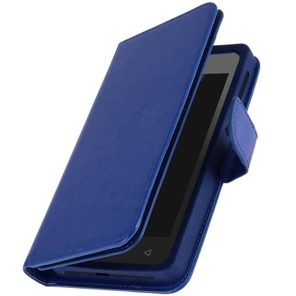 Smartphone Plånboksfodral - Universell - Ekoskinn - 6 Kortfack - Magnetisk - Blå