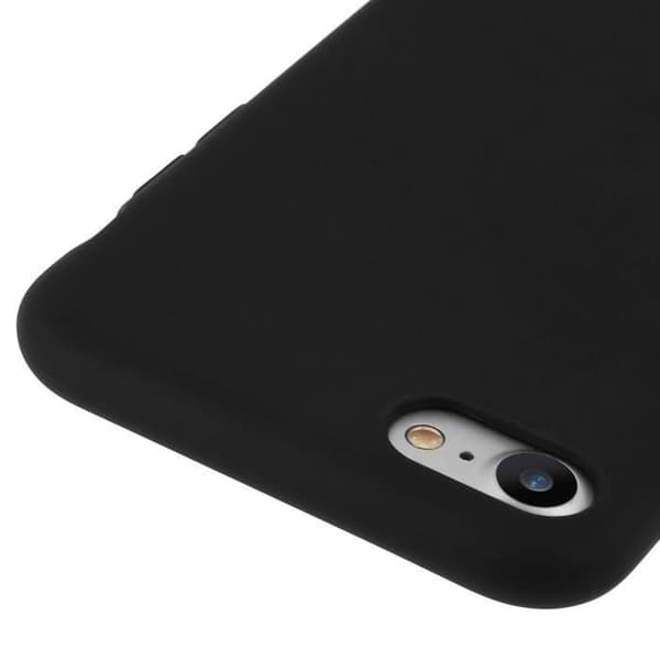Skyddsbakskal AVIZAR för iPhone 7 och iPhone 8 - Matt svart - Mjuk gelsilikon - Matt finish