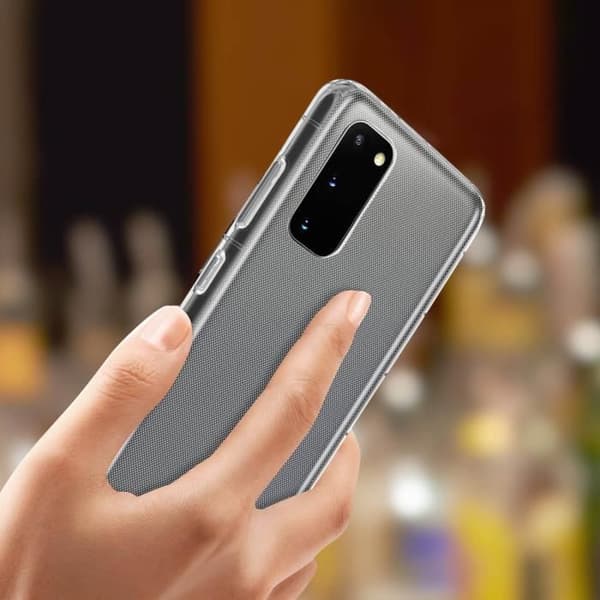 Coque - AVIZAR - Samsung Galaxy S20 - Flexibelt Silikon - Transparent - Stötsäker