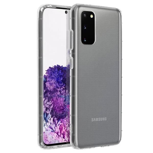 Coque - AVIZAR - Samsung Galaxy S20 - Flexibelt Silikon - Transparent - Stötsäker