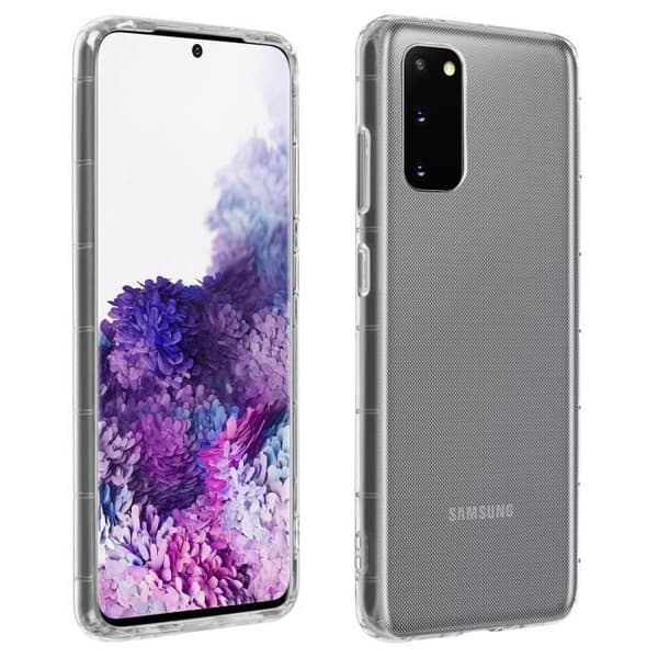 Coque - AVIZAR - Samsung Galaxy S20 - Flexibelt Silikon - Transparent - Stötsäker