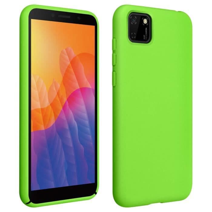 Huawei Y5p halvstyvt silikonfodral Soft Touch Finish Grön