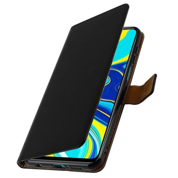Housse - AVIZAR - Xiaomi Redmi Note 9S/Pro/Pro Max - Äkta läder - 2 kortfickor - Mjuk skal