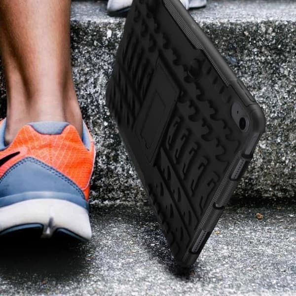 Coque iPad Air 2020 - AVIZAR - Skydd i bi-material med stativ Stöd Svart