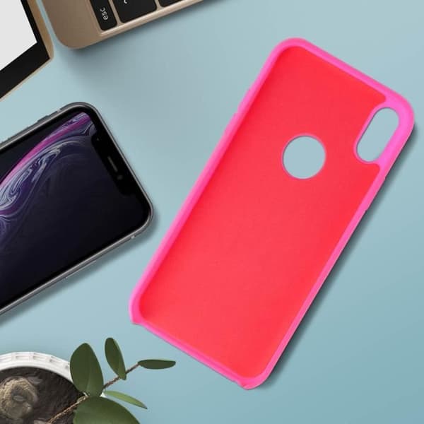 Skyddshölje - AVIZAR - iPhone XR - Halvstyvt silikon - Soft Touch-finish - Rosa