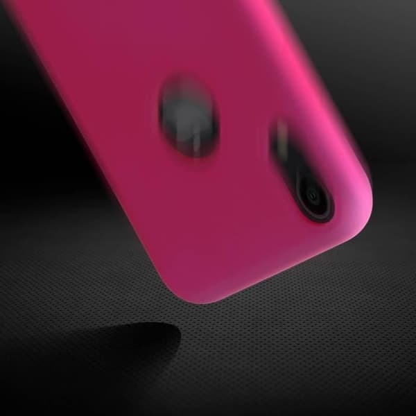 Skyddshölje - AVIZAR - iPhone XR - Halvstyvt silikon - Soft Touch-finish - Rosa