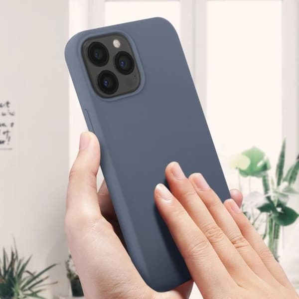 Skyddande skal - Apple - iPhone 13 Pro - Halvstyvt silikon - Soft-touch yta - Skiffergrå