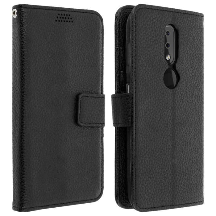 Nokia 4.2 Fodral Folio Soft Touch Svart Videostöd Svart