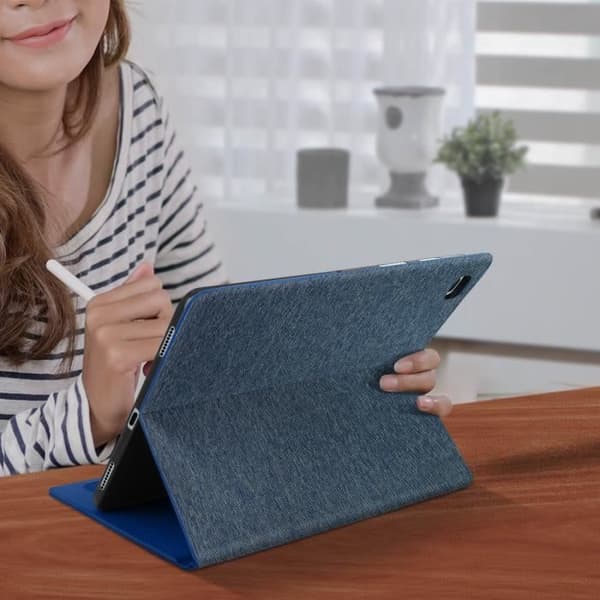 Tabletfodral - AVIZAR - Galaxy Tab S5e - Ekoleder - Inbyggd stöd - Kortfack
