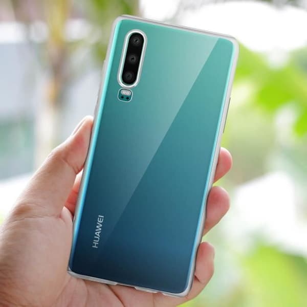 Skyddsskal och film - Huawei - P30 - Silikon gel - Härdat glas - Svart