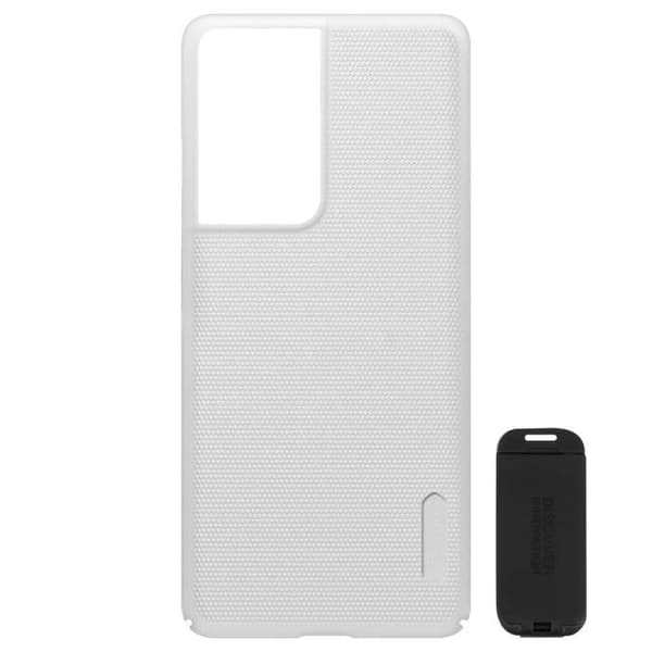 Coque - Nillkin - Samsung S21 Ultra - Videostöd - Matt Finish - Vit Polykarbonat