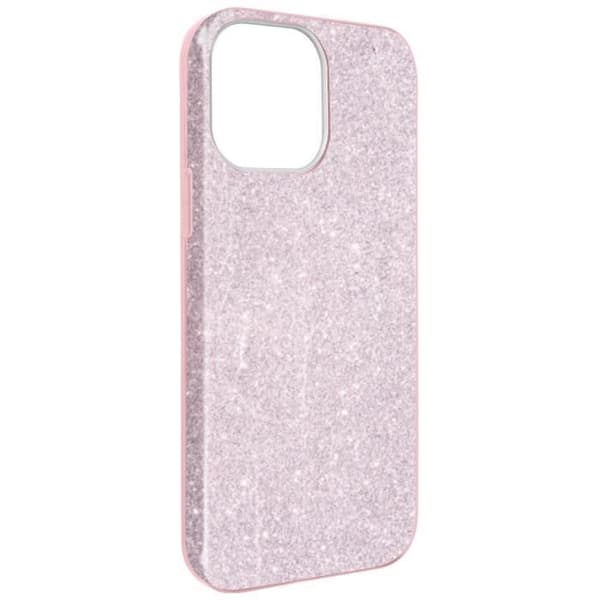 Skyddsskal - AVIZAR - iPhone 13 - Semi-rigid silikon - Glitter - Rosa