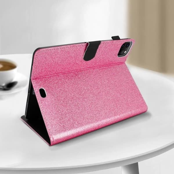 Foliofodral - AVIZAR - iPad Pro 11 2020 / iPad Air 2020 - Rosa - Glitter - Videosupport