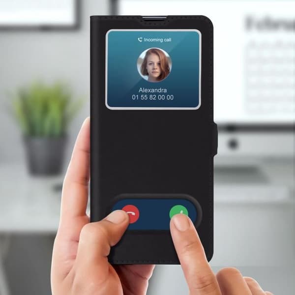 Hölster - Samsung - Galaxy S10 Lite - Helkåpa - Dubbel Fönster - Videostöd Svart