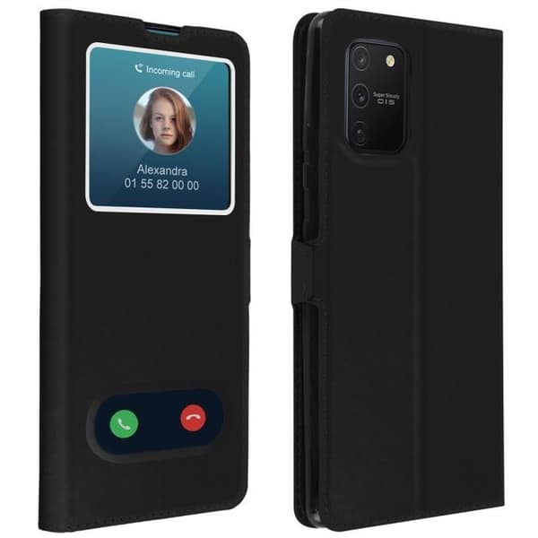Hölster - Samsung - Galaxy S10 Lite - Helkåpa - Dubbel Fönster - Videostöd Svart