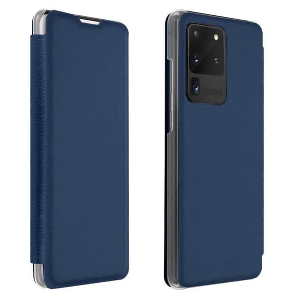 Samsung Galaxy S20 Ultra Flip Wallet Fodral Korthållare Midnight Blue
