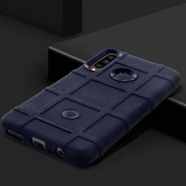 Telefoncase - AVIZAR - Huawei P40 Lite E - Relief Rutor - Förstärkt Skydd - Silikon