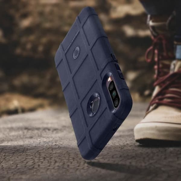 Telefoncase - AVIZAR - Huawei P40 Lite E - Relief Rutor - Förstärkt Skydd - Silikon
