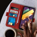 Miniatyrbild 3 av 4: Étui - AVIZAR - LG K22 - Ekologiskt läder - Röd - Videostöd - Vintage