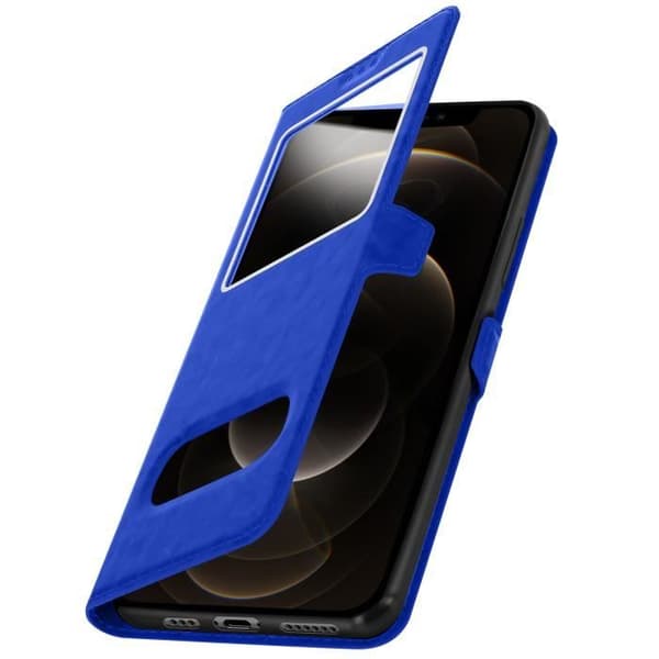 Hus - AVIZAR - Apple iPhone 12 / 12 Pro - Mjuk Silikon - Dubbel Fönster - Videostöd