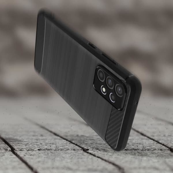 Skyddsskal - Samsung - Galaxy A52, A52 5G, A52S - Silikon - förstärkta hörn - Borstad effekt
