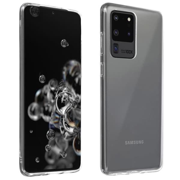 Coque - AVIZAR - Galaxy S20 Ultra - Mjuk Silikon - Ultra-Tunn - Transparent Vit