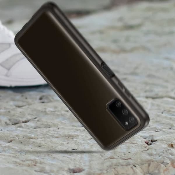 Coque - Samsung - Galaxy A03s - Silikonmjukt - Färgad Design Svart - Stötskydd Repor