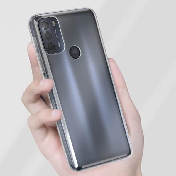 Skyddande skal - AVIZAR - Moto G50 - Silikon Gel - Ultrafin - Transparent Vit