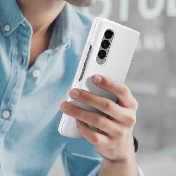 Skyddsskal - Samsung - Galaxy Z Fold 3 - Silikon gel - Matt finish - Tryckt logotyp