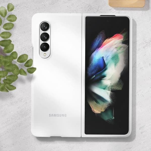 Skyddsskal - Samsung - Galaxy Z Fold 3 - Silikon gel - Matt finish - Tryckt logotyp