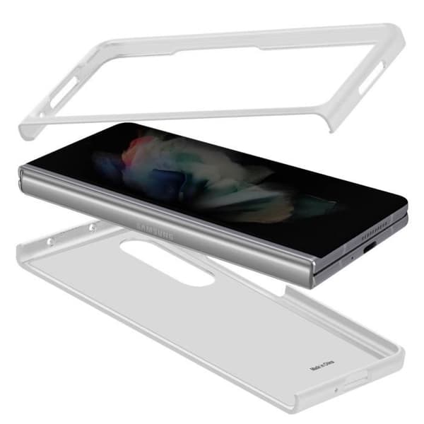 Skyddsskal - Samsung - Galaxy Z Fold 3 - Silikon gel - Matt finish - Tryckt logotyp