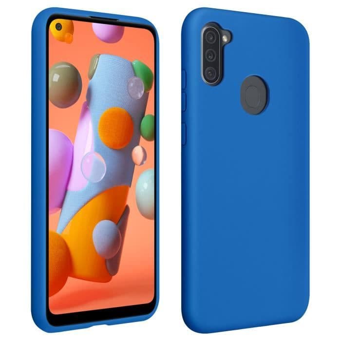 Samsung A11 / M11 Halvstyvt silikonfodral Soft Touch finish midnattsblå