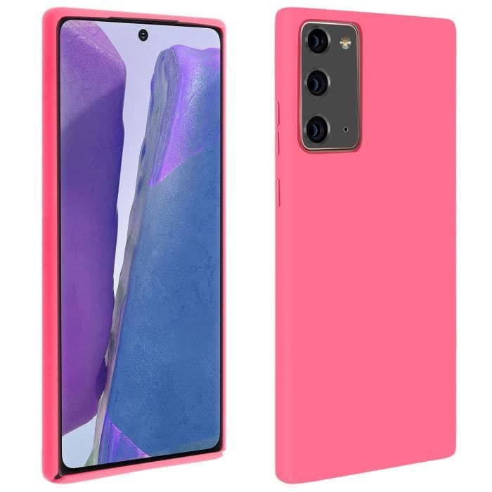 Fodral Galaxy Note 20 Halvstyv Soft Touch-kompatibel QI fuchsia rosa