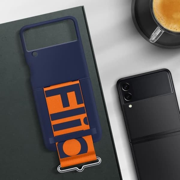 Fodral - Samsung - Galaxy Z Flip 3 5G - Mjuk Silikon - Inbyggd Rem - Tunn Profil