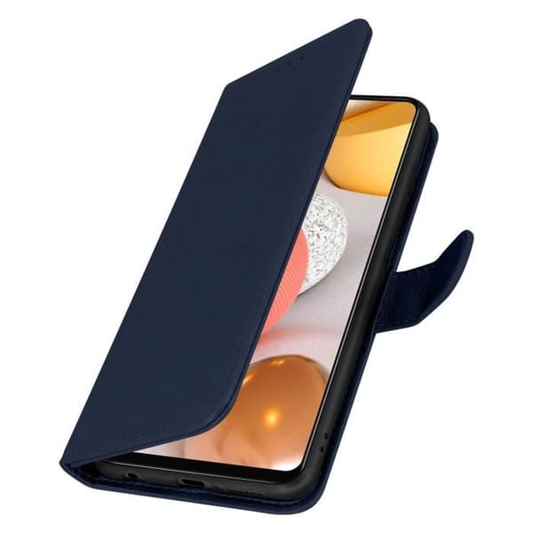 Fodral - AVIZAR - Galaxy A42 5G - Heltäckande korthållare - Stativfunktion - Nattblå