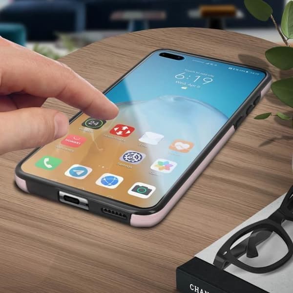 Heltäckande skal - AVIZAR - Huawei P40 - Hård Baksida - Mjuk Framsida - Rosa
