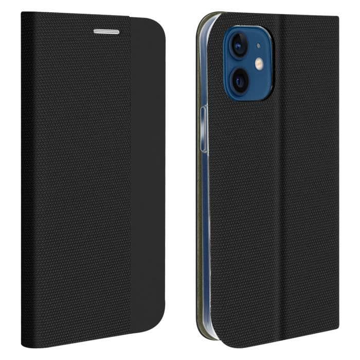 Apple iPhone 12 Mini Cover Korthållare Interiör Videostöd Soft-touch Svart Svart