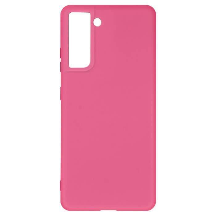 Samsung Galaxy S21 Plus Fodral Mjukt Silikon Soft Touch-kompatibelt QI Fuchsia Pink