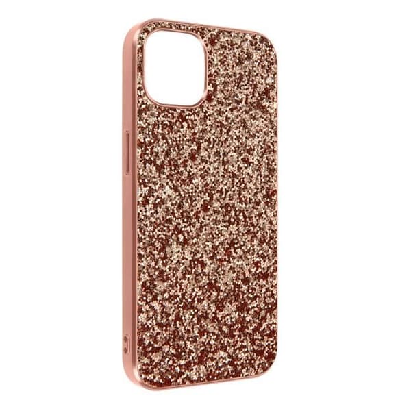 Fodral iPhone 13 Mini Design Stela paljetter Relief Finish Rose guld