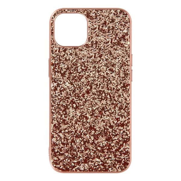 Fodral iPhone 13 Mini Design Stela paljetter Relief Finish Rose guld
