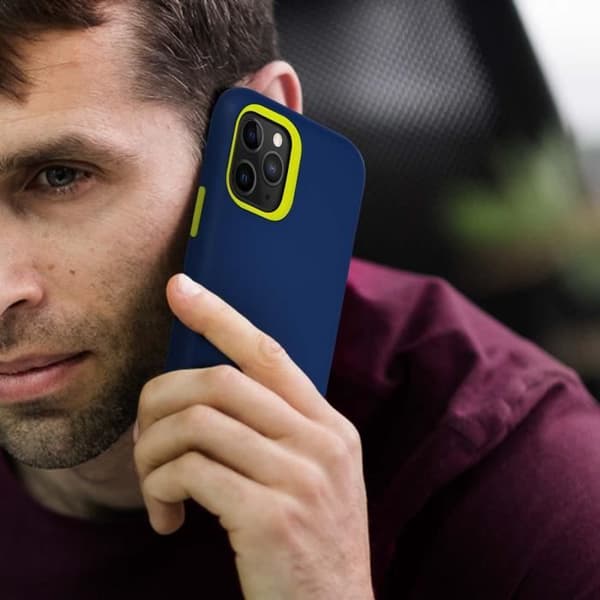 Fodral Apple iPhone 11 Pro Max Bi-material Stötsäker upphöjda kanter midnattsblå Blå