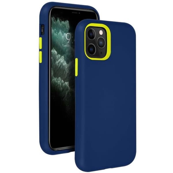Fodral Apple iPhone 11 Pro Max Bi-material Stötsäker upphöjda kanter midnattsblå Blå