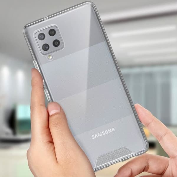 Samsung Galaxy A42 5G fodral hörn Bumper Stötsäker Transparent Crystal Collection
