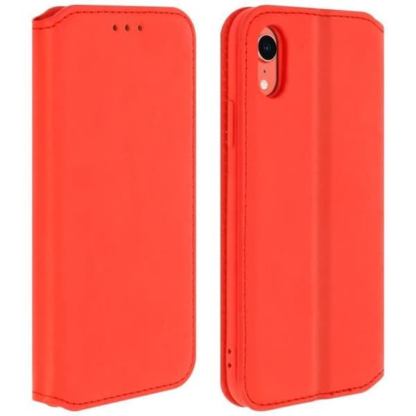 Housse - AVIZAR - iPhone XR - Ekoskinn - Mjuk - Röd