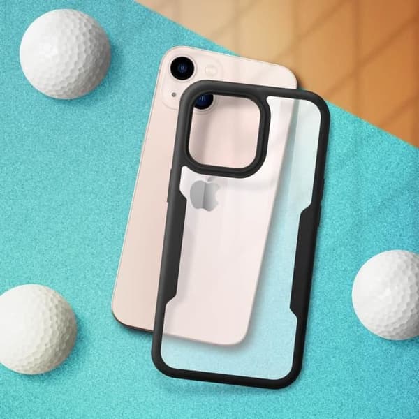 Helkåpa - AVIZAR - iPhone 13 - Baksidan Plexiglas - Framsidan Polymer - Röd